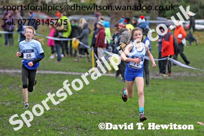 Girls under-13s, British Athletics Liverpool Cross Challenge, Sefton Park, Liverpool. Photo: David T. Hewitson/Sports for All Pics
